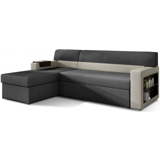 Kampinė sofa Rico su patalynės dėže, audinys Soro 95, Soro 83