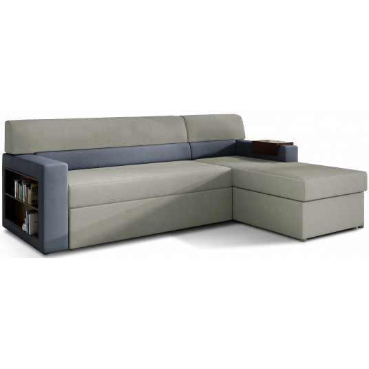 Kampinė sofa Rico su patalynės dėže, audinys Soro 83, Soro 76