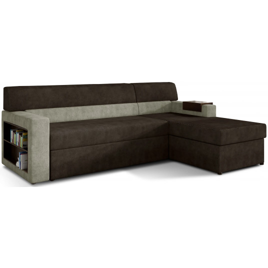 Kampinė sofa Rico su patalynės dėže, audinys Dora 22, Dora 28
