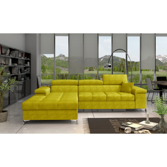 Kampinė sofa Ricardo su patalynės dėže, audinys Omega 68