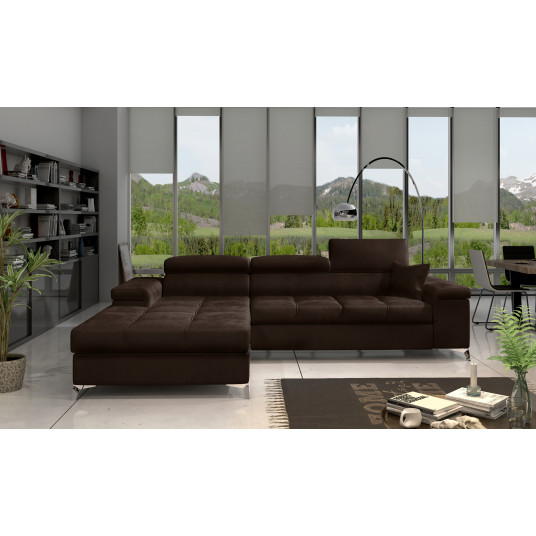 Kampinė sofa Ricardo su patalynės dėže, audinys Monolith 29