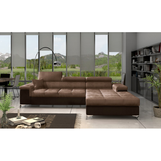  Kampinė sofa Ricardo su patalynės dėže, audinys Monolith 09, Monolith 29 