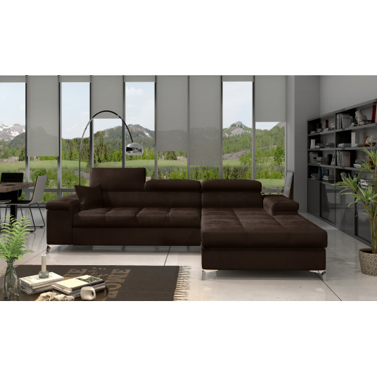 Kampinė sofa Ricardo su patalynės dėže, audinys Monolith 29