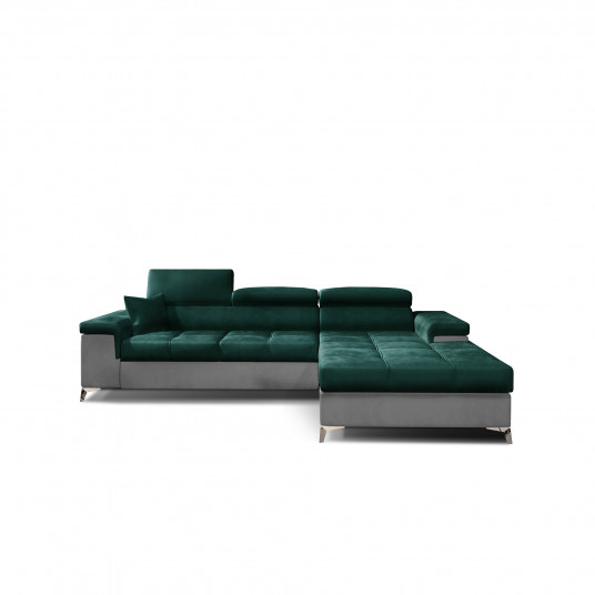 Kampinė sofa Ricardo su patalynės dėže, audinys Monolith 37, Monolith 84