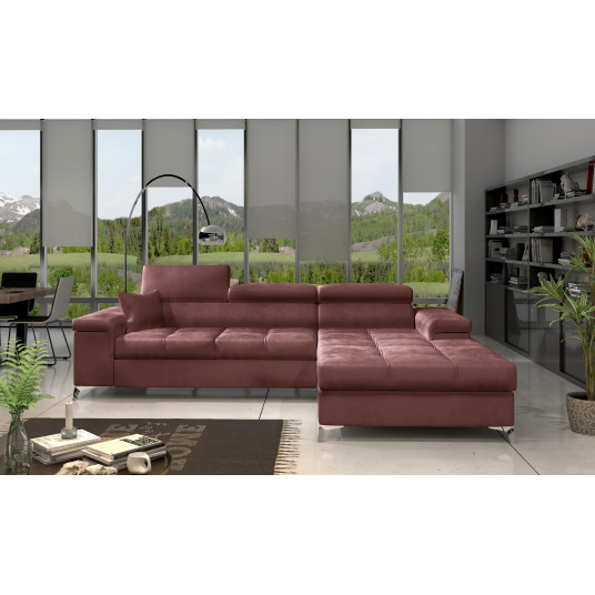 Kampinė sofa Ricardo su patalynės dėže, audinys Monolith 63