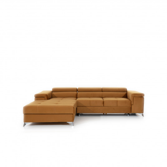 Kampinė sofa Ricardo su patalynės dėže, audinys Monolith 48