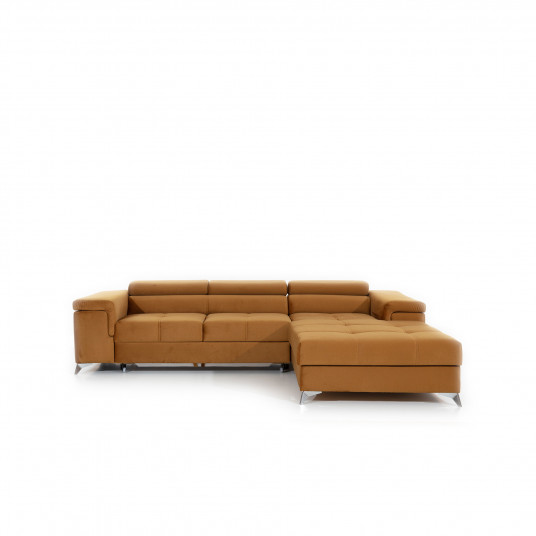 Kampinė sofa Ricardo su patalynės dėže, audinys Monolith 48