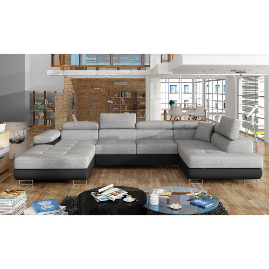  Kampinė sofa Rodrigo su patalynės dėže, audinys Sawana 21, Soft 11 