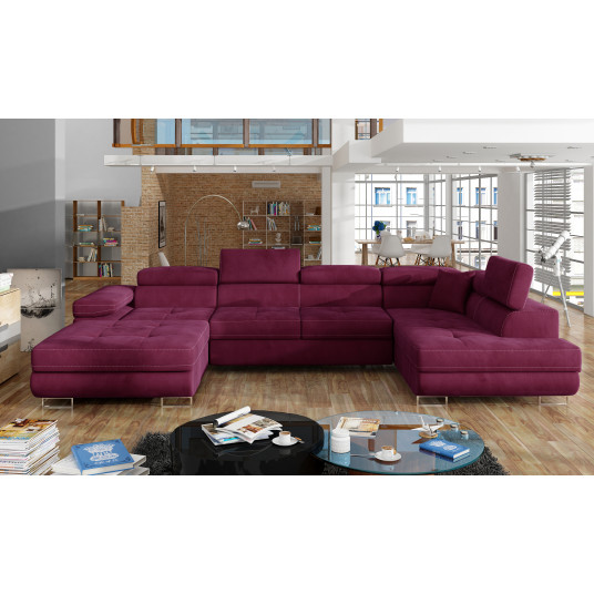 Kampinė sofa Rodrigo su patalynės dėže, audinys Mat Velvet 68