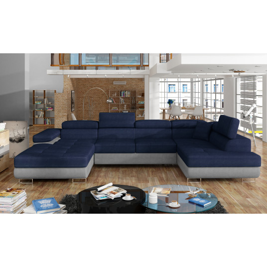 Kampinė sofa Rodrigo su patalynės dėže, audinys Kronos 09, Paros 05
