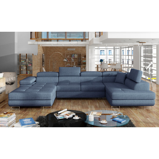 Kampinė sofa Rodrigo su patalynės dėže, audinys Solid 77