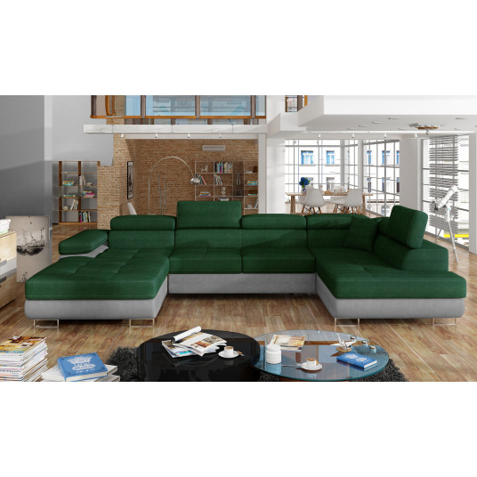 Kampinė sofa Rodrigo su patalynės dėže, audinys Kronos 19, Paros 05