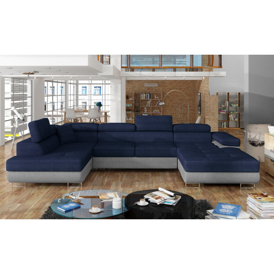 Kampinė sofa Rodrigo su patalynės dėže, audinys Kronos 09, Paros 05