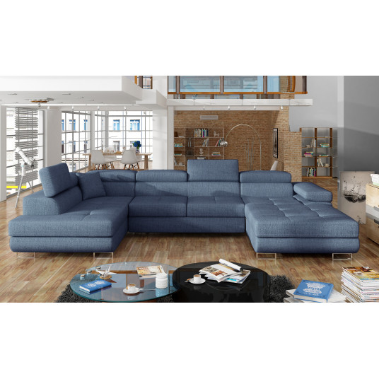 Kampinė sofa Rodrigo su patalynės dėže, audinys Solid 77