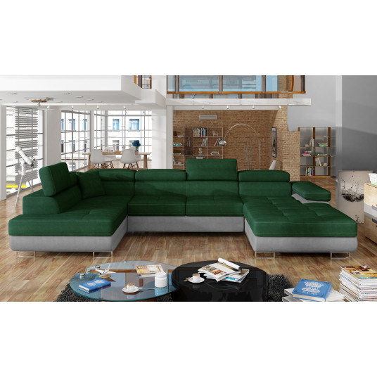 Kampinė sofa Rodrigo su patalynės dėže, audinys Kronos 19, Paros 05