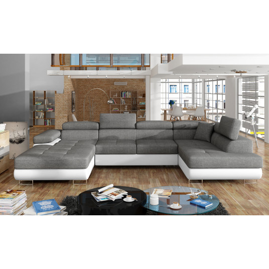 Kampinė sofa Rodrigo su patalynės dėže, audinys Sawana 05, Soft 17