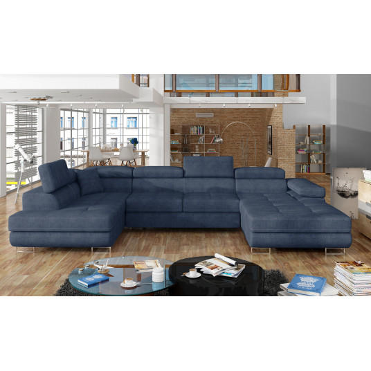 Kampinė sofa Rodrigo su patalynės dėže, audinys Omega 86