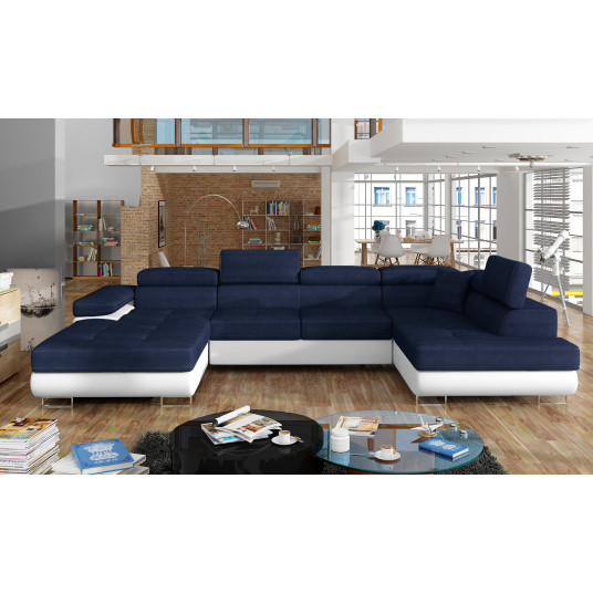 Kampinė sofa Rodrigo su patalynės dėže, audinys Kronos 09, Soft 17