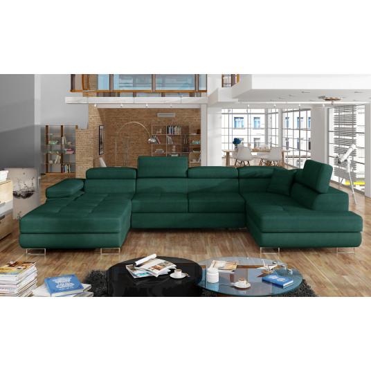 Kampinė sofa Rodrigo su patalynės dėže, audinys Kronos 19