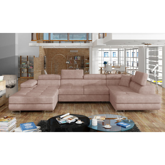 Kampinė sofa Rodrigo su patalynės dėže, audinys Omega 91