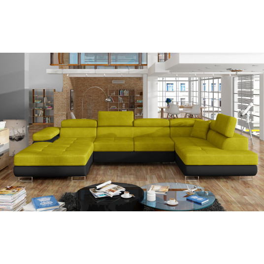 Kampinė sofa Rodrigo su patalynės dėže, audinys Omega 68, Soft 11