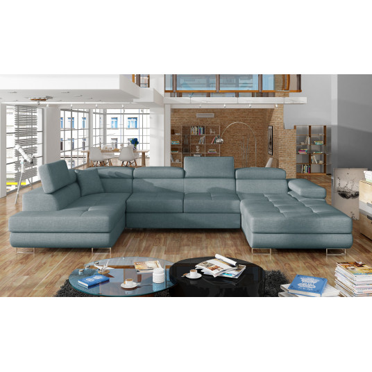 Kampinė sofa Rodrigo su patalynės dėže, audinys Cover 70