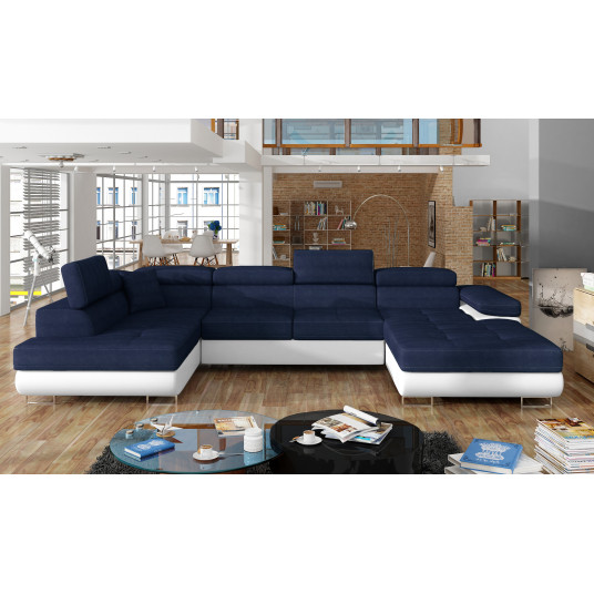 Kampinė sofa Rodrigo su patalynės dėže, audinys Kronos 09, Soft 17