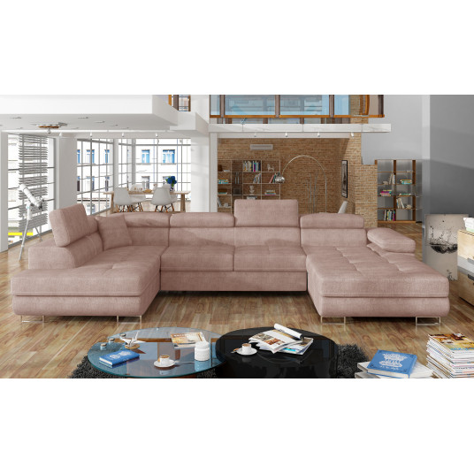 Kampinė sofa Rodrigo su patalynės dėže, audinys Omega 91