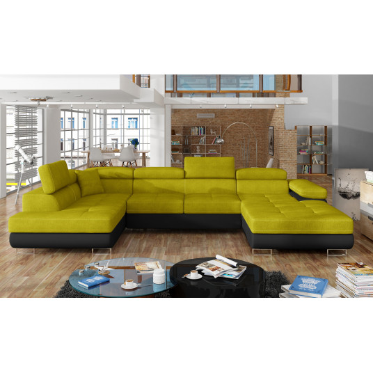 Kampinė sofa Rodrigo su patalynės dėže, audinys Omega 68, Soft 11