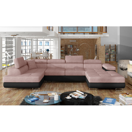 Kampinė sofa Rodrigo su patalynės dėže, audinys Omega 91, Soft 11