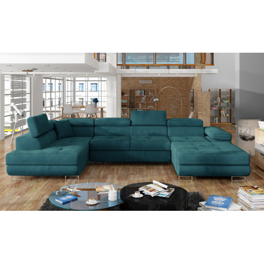 Kampinė sofa Rodrigo su patalynės dėže, audinys Mat Velvet 75