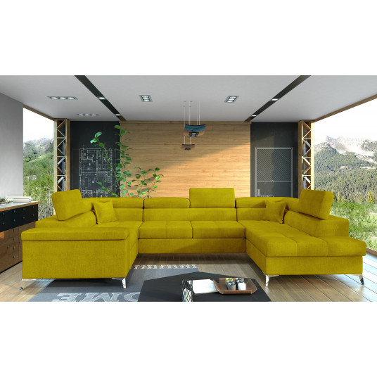 Kampinė sofa Thiago su patalynės dėže, audinys Omega 68