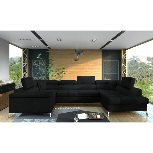 Kampinė sofa Thiago su patalynės dėže, audinys Kronos 07