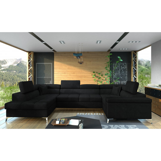 Kampinė sofa Thiago su patalynės dėže, audinys Kronos 07