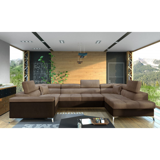 Kampinė sofa Thiago su patalynės dėže, audinys Monolith 09, Monolith 29