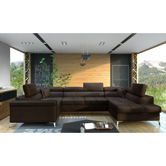 Kampinė sofa Thiago su patalynės dėže, audinys Monolith 29