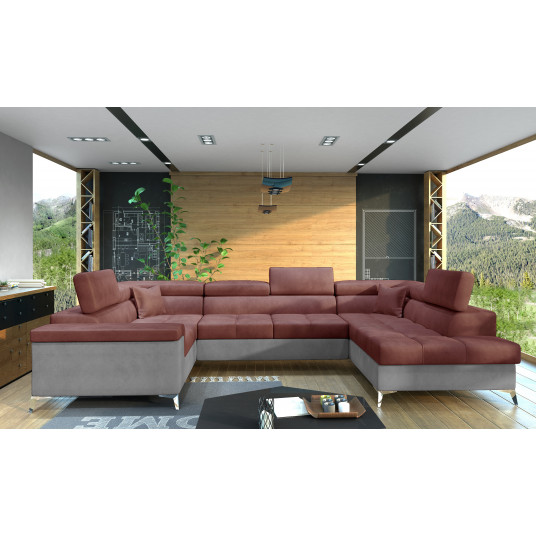 Kampinė sofa Thiago su patalynės dėže, audinys Monolith 63, Monolith 84