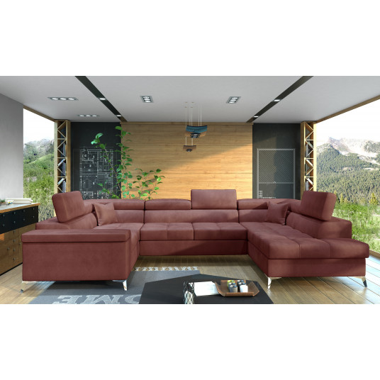 Kampinė sofa Thiago su patalynės dėže, audinys Monolith 63