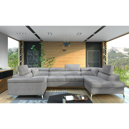  Kampinė sofa Thiago su patalynės dėže, audinys Monolith 84 