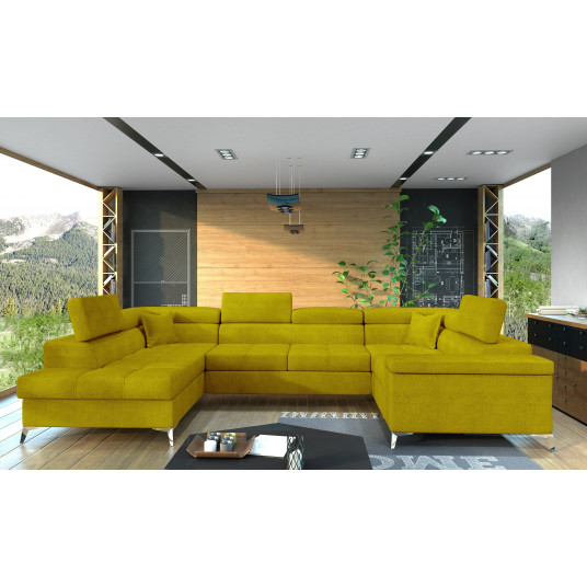 Kampinė sofa Thiago su patalynės dėže, audinys Omega 68