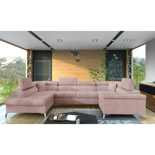 Kampinė sofa Thiago su patalynės dėže, audinys Omega 91