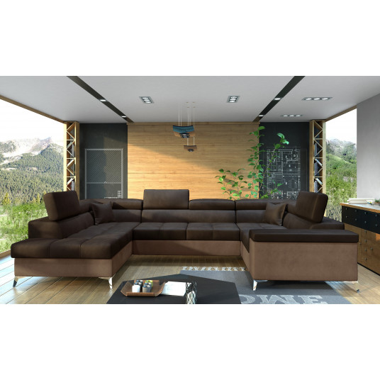 Kampinė sofa Thiago su patalynės dėže, audinys Monolith 29, Monolith 09