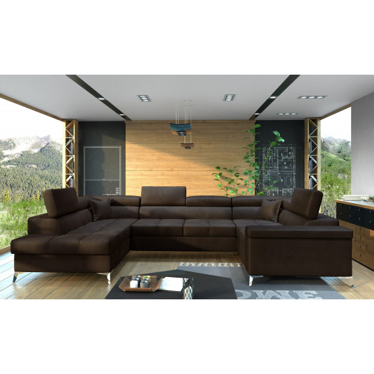  Kampinė sofa Thiago su patalynės dėže, audinys Monolith 29 