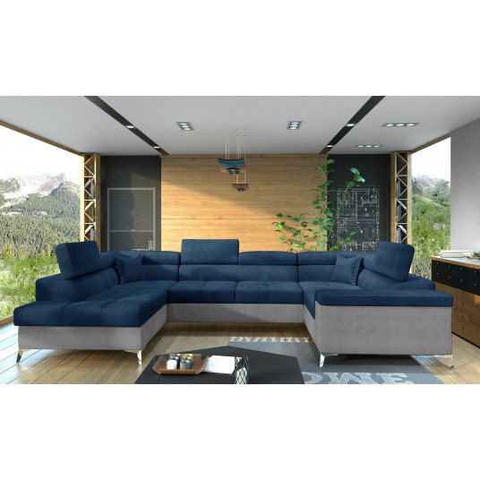 Kampinė sofa Thiago su patalynės dėže, audinys Monolith 77, Monolith 84