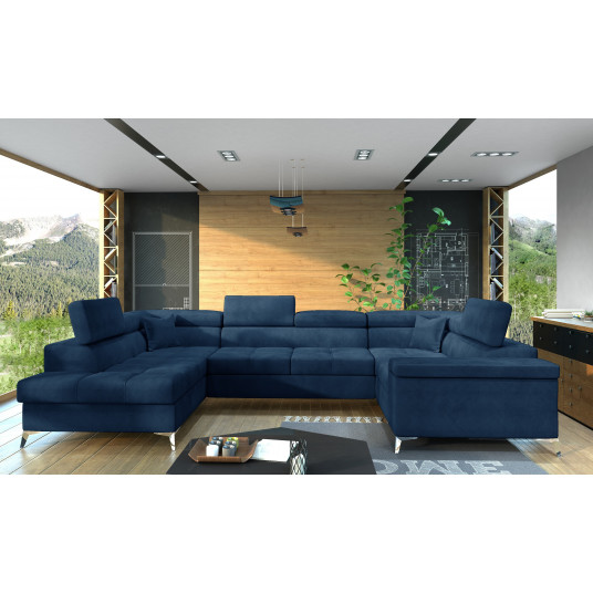 Kampinė sofa Thiago su patalynės dėže, audinys Monolith 77