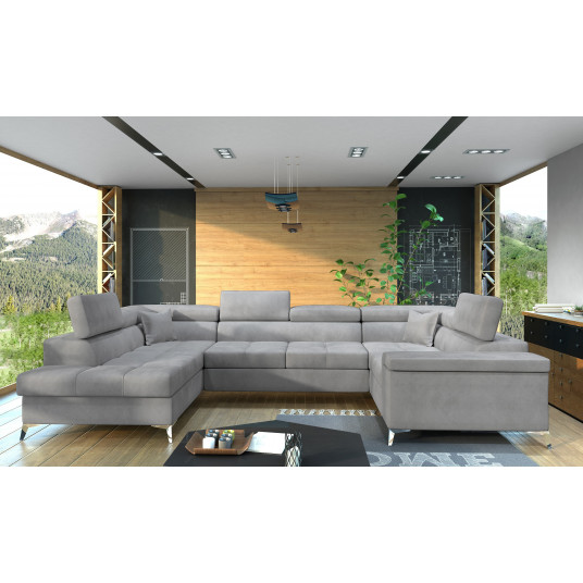 Kampinė sofa Thiago su patalynės dėže, audinys Monolith 84