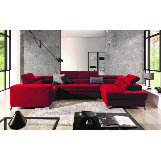 Kampinė sofa Thiago su patalynės dėže, audinys Kronos 02