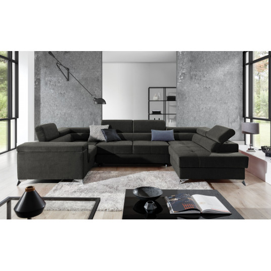 Kampinė sofa Thiago su patalynės dėže, audinys Sawana 05