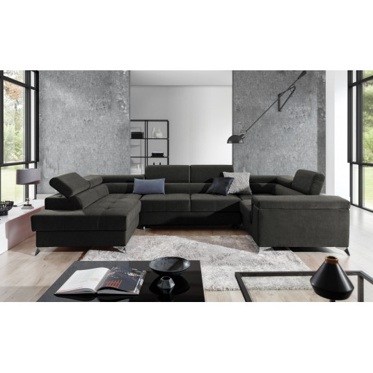 Kampinė sofa Thiago su patalynės dėže, audinys Sawana 05