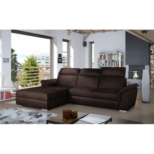 Kampinė sofa Trevisco su patalynės dėže, audinys Monolith 29